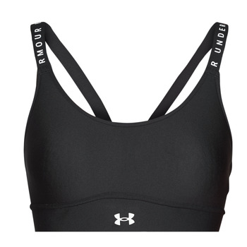 Clothing Women Sport bras Under Armour INFINITY COVERED MID Black / White