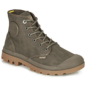 Shoes Mid boots Palladium PAMPA CANVAS Brown