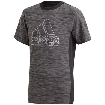 Clothing Boy Short-sleeved t-shirts adidas Originals JR Aeroready Heather Graphite