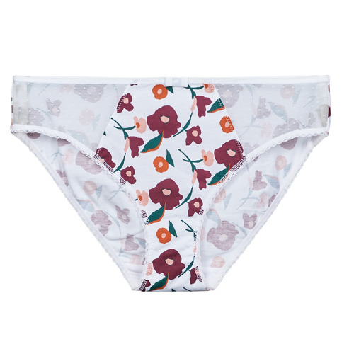 Underwear Women Knickers/panties DIM GENEROUS COTON BIO White
