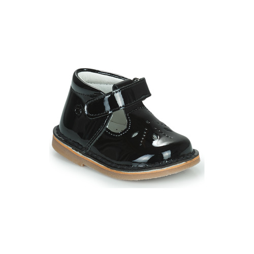 Shoes Girl Flat shoes Citrouille et Compagnie OTALI Black / Varnish