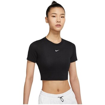 Clothing Women Short-sleeved t-shirts Nike Wmns Essential Slim Black