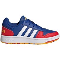 Shoes Children Low top trainers adidas Originals JR Hoops 20 Red, Blue