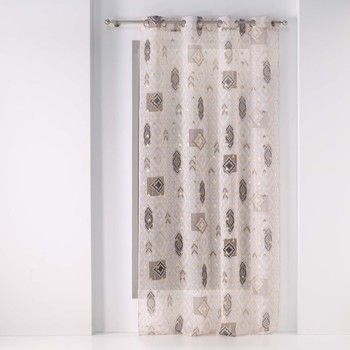 Home Sheer curtains Douceur d intérieur JANGAL Sable