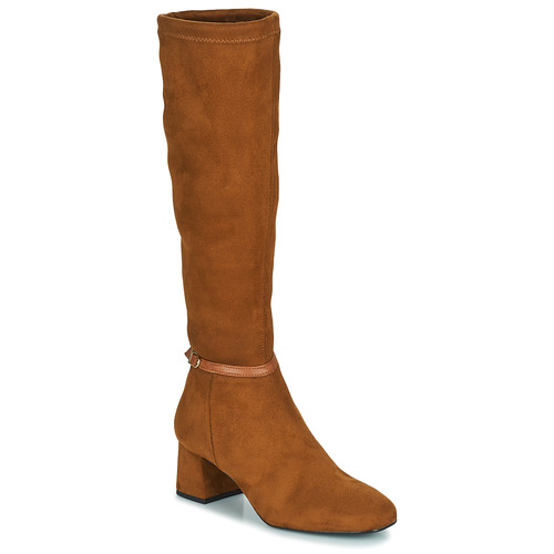 Shoes Women High boots JB Martin ANNA Canvas / Suede / Stretch / Camel