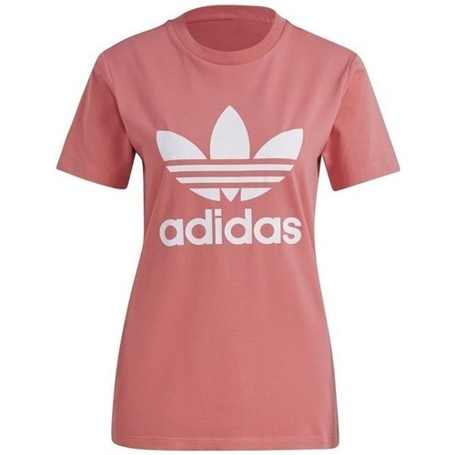 Clothing Women Short-sleeved t-shirts adidas Originals W 3STRIPES 21 Pink
