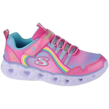 Shoes Children Low top trainers Skechers Heart Lights Rainbow Lux Pink