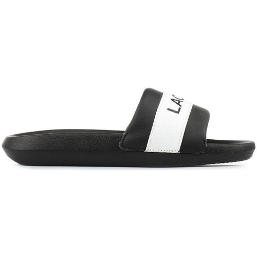Shoes Women Flip flops Lacoste Croco Slide Black, White