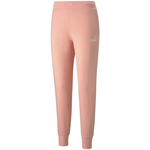 Clothing Women Trousers Puma Essential Logo Pink