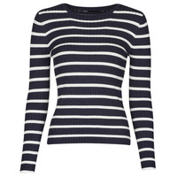 Clothing Women Jumpers Only ONLNATALIA Marine / White