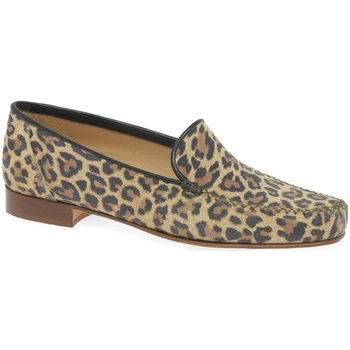 Shoes Women Loafers Charles Clinkard Leopard Womens Moccasins brown