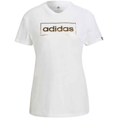 Clothing Women Short-sleeved t-shirts adidas Originals W FL BX G T White