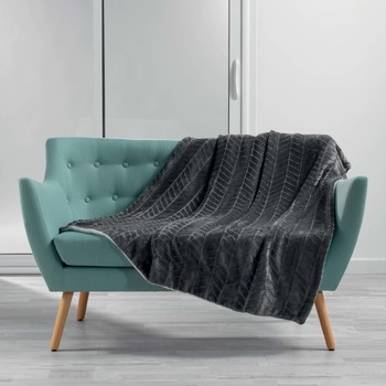 Home Blankets / throws Douceur d intérieur ZEMA Grey / Anthracite