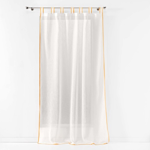 Home Sheer curtains Douceur d intérieur CASALINA White / Et / Yellow