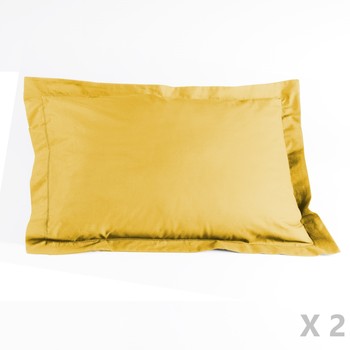 Home Pillowcase / bolster Douceur d intérieur LINA X2 Yellow / Honey
