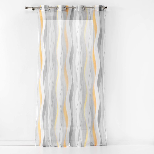 Home Sheer curtains Douceur d intérieur ONDULYS White / Et / Yellow