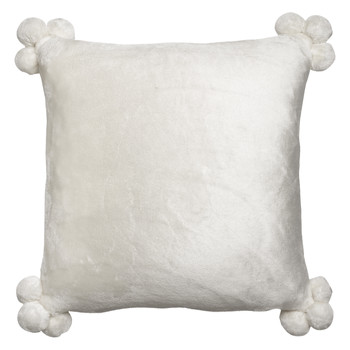 Home Cushions covers Vivaraise TENDER POMPONS White