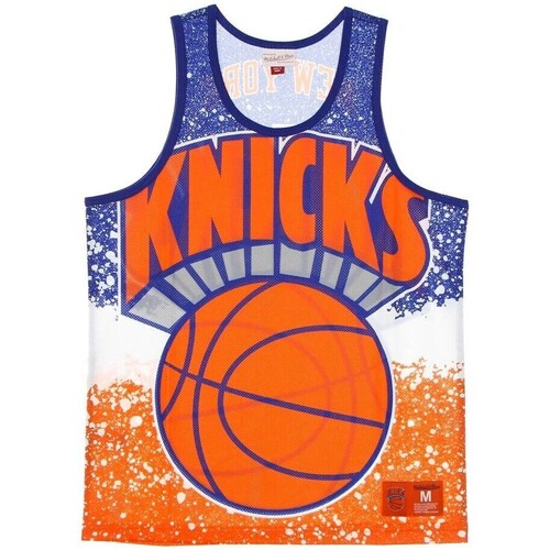 Clothing Men Short-sleeved t-shirts Mitchell And Ness Nba New York Knicks Tank Top Orange