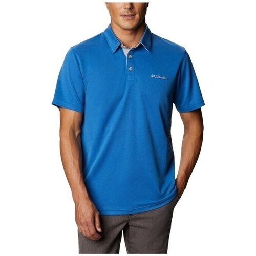 Clothing Men Short-sleeved t-shirts Columbia Nelson Point Polo Blue