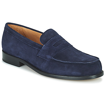 Shoes Men Loafers Pellet Colbert Velvet / Marine