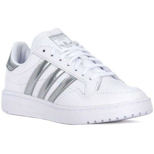 Shoes Women Low top trainers adidas Originals Team Court W White, Silver