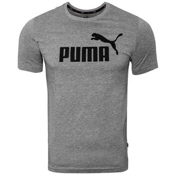 Clothing Men Short-sleeved t-shirts Puma Ess Logo Tee Grey