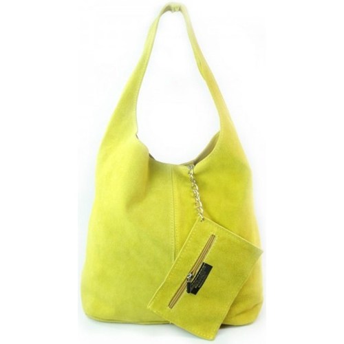 Bags Women Handbags Vera Pelle Shopper Bag XL A4 Yellow