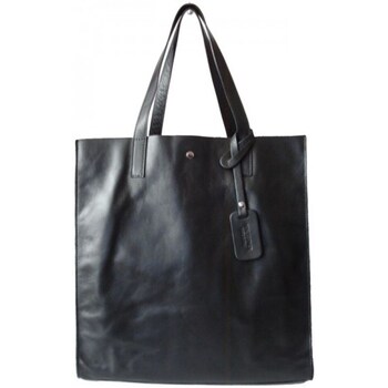 Bags Women Handbags Vera Pelle Shopper Bag Genuine Leather A4 Black
