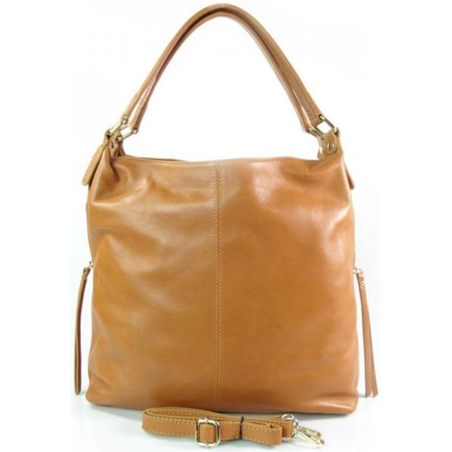 Bags Women Handbags Vera Pelle A4 Camel Brown