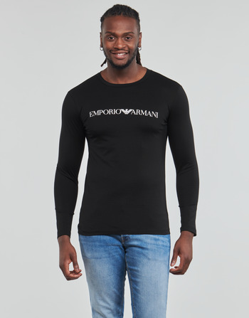 Clothing Men Long sleeved tee-shirts Emporio Armani 8N1TN8 Black