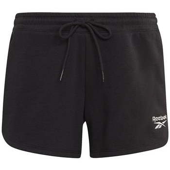 Clothing Women Cropped trousers Reebok Sport French Terry Short Black