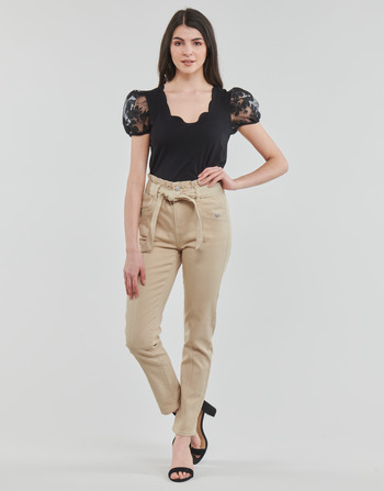 Clothing Women 5-pocket trousers Morgan PDIVA Ecru