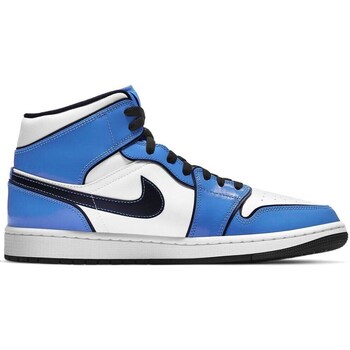 Shoes Men Basketball shoes Nike Air Jordan 1 Mid Retro Signal Blue SE White, Blue