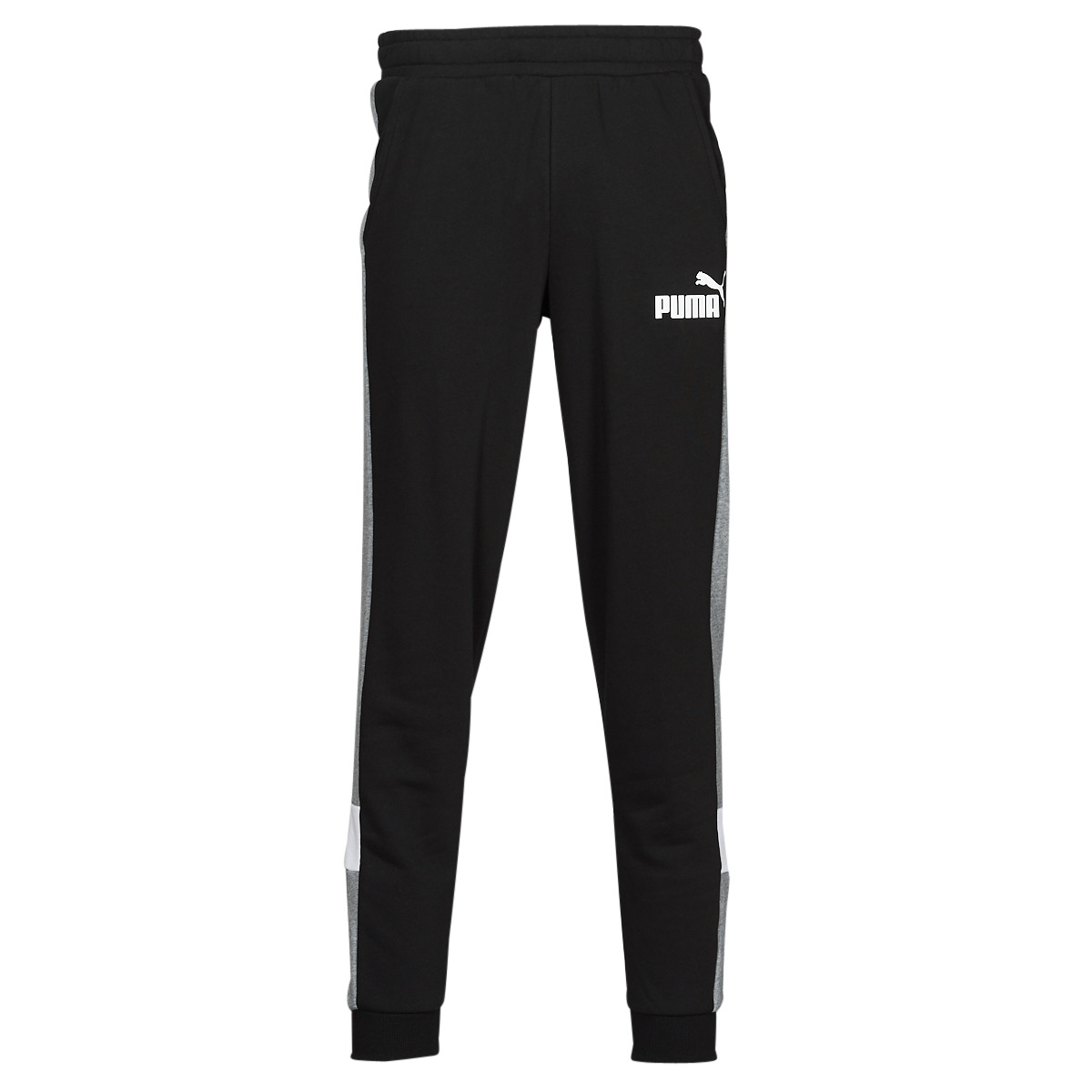 puma  ess+ colorblock pants tr cl  men's sportswear in black
