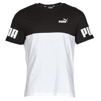 Clothing Men Short-sleeved t-shirts Puma PUMA POWER COLORBLOCK TEE Black / White