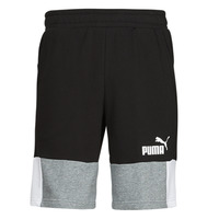 Clothing Men Shorts / Bermudas Puma ESS+ BLOCK SHORTS Black / Grey / White