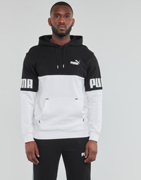 Clothing Men Sweaters Puma PUMA POWER COLORBLOCK HOODIE TR Black / White