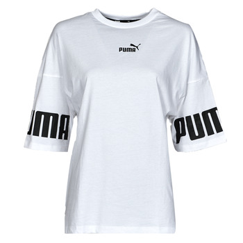 Clothing Women Short-sleeved t-shirts Puma PUMA POWER COLORBLOCK TEE White