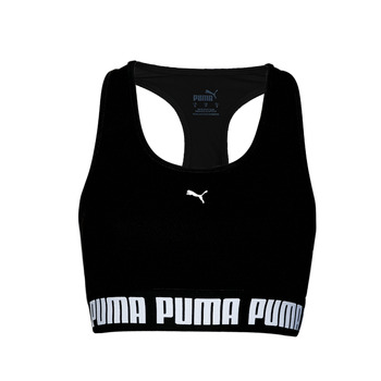 Clothing Women Sport bras Puma MID IMPACT PUMA STRONG BRA PM Black