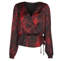 Clothing Women Tops / Blouses Guess LS PIPER TOP Red