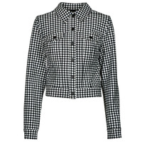 Clothing Women Jackets / Blazers Guess ROMINA TRUCKER White / Black