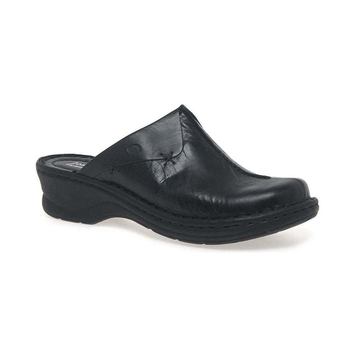 Shoes Women Sandals Josef Seibel Catalonia Cerys Womens Leather Clogs Black