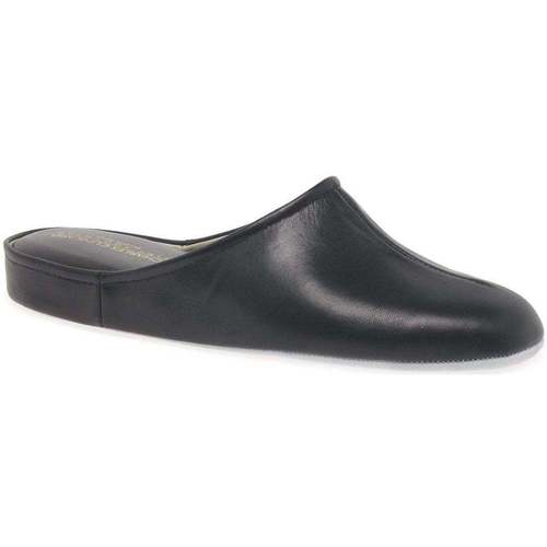 Shoes Boy Slippers Relax Slippers Gavin Mens Leather Slippers black