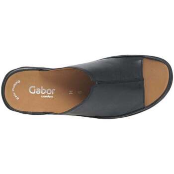 Gabor Idol Leather Wide Fit Womens Mules Black