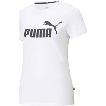 Clothing Women Short-sleeved t-shirts Puma Ess Logo Tee White