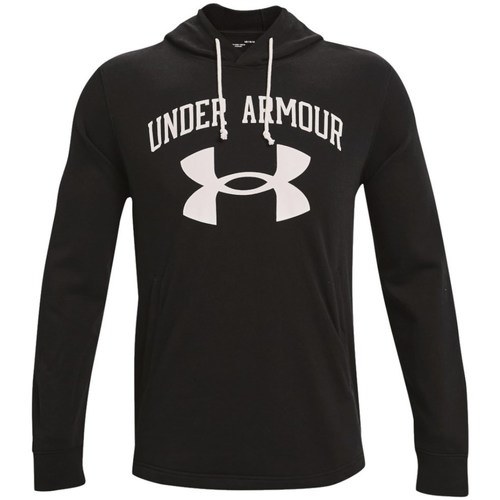 Clothing Men Sweaters Under Armour Rival Terry Big Logo Hoodie Black