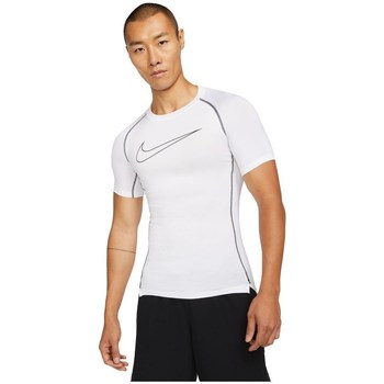 Clothing Men Short-sleeved t-shirts Nike Pro Drifit White