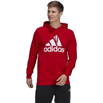 Clothing Men Sweaters adidas Originals Essentials Fleece Big Logo Hoodie Red