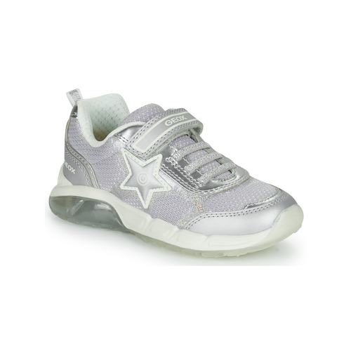 Shoes Girl Low top trainers Geox J SPAZIALE GIRL A Sylver