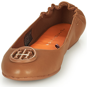 Tommy Hilfiger TH HARDWARE LEATHER BALLERINA Brown